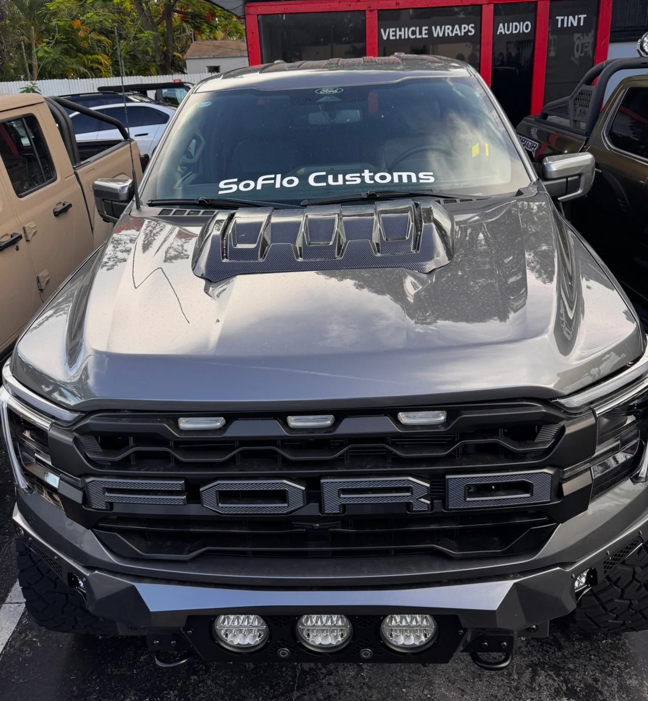2021-2026 F150 HOOD SCOOP CARBON FINISH