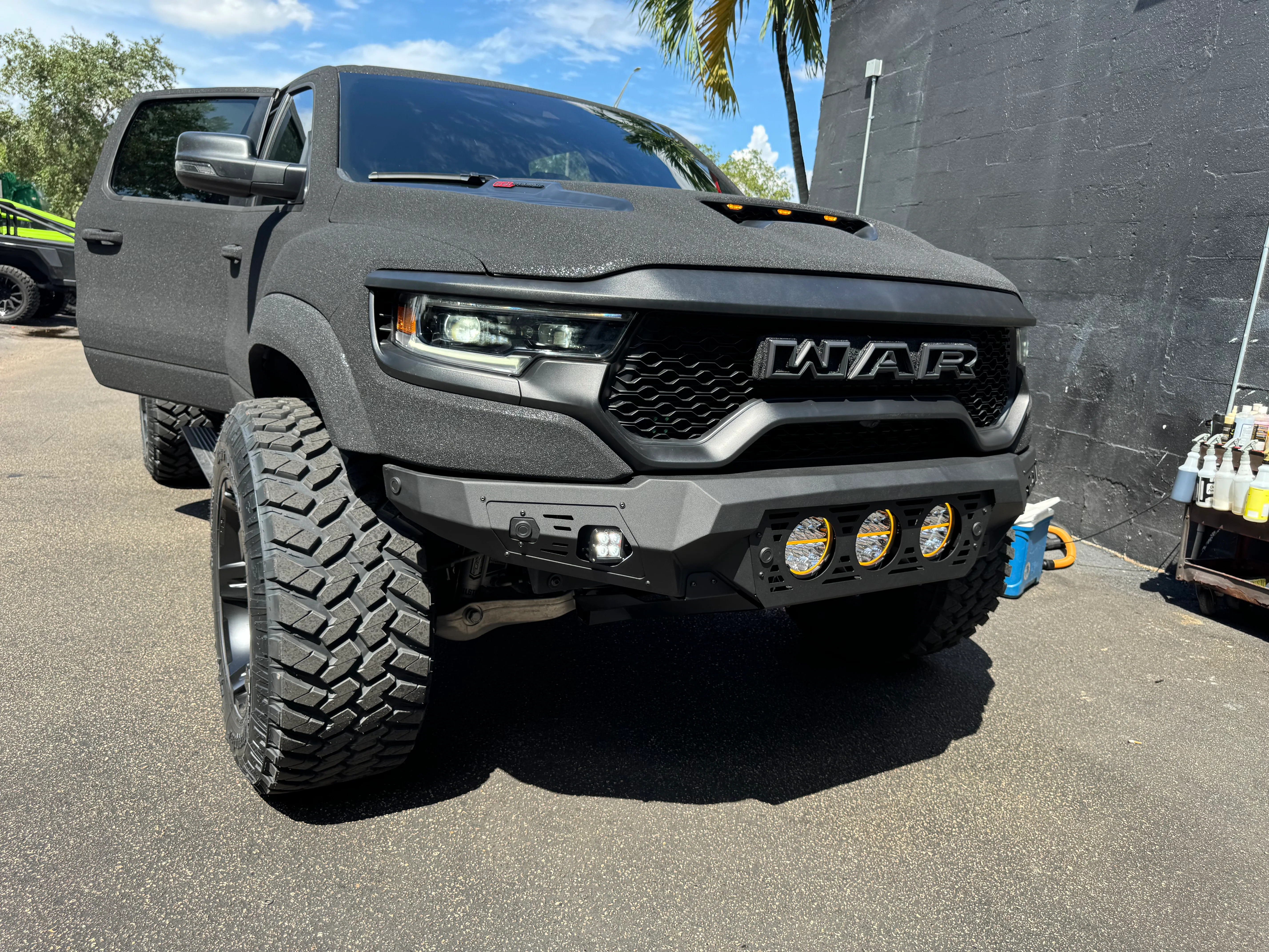 RAM TRX Baja Front Bumper w/ 3 Center Lights & Skid Plate 2021-2024 - Image 3