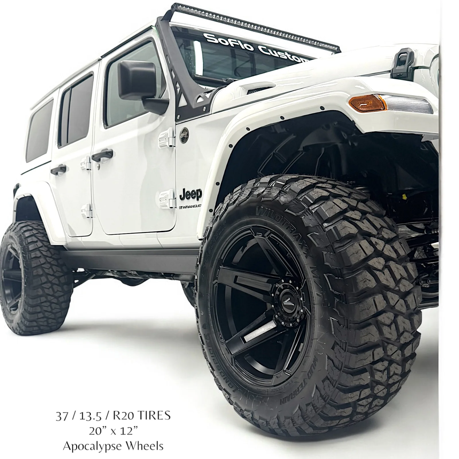 Apocalypse 5 Spoke Wheel for Jeep Gladiator / Wrangler 5 Lug (Black) - Image 3