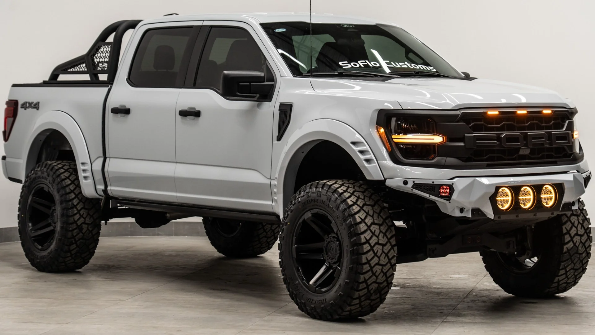 FORD F-150 2021-2026 BAJA STEEL BUMPER WITH 3 CENTER LED LIGHTS and Skid Plate F150 - Image 3