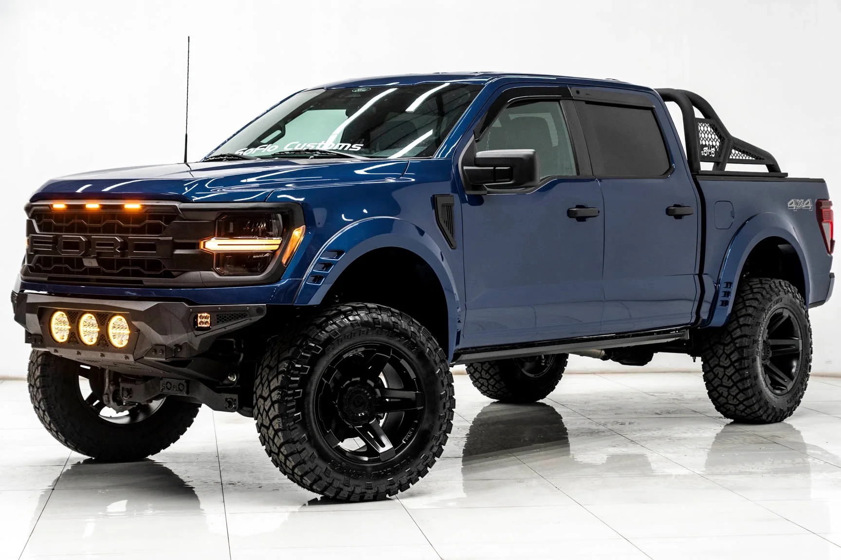 FORD F-150 2021-2026 BAJA STEEL BUMPER WITH 3 CENTER LED LIGHTS and Skid Plate F150 - Image 4
