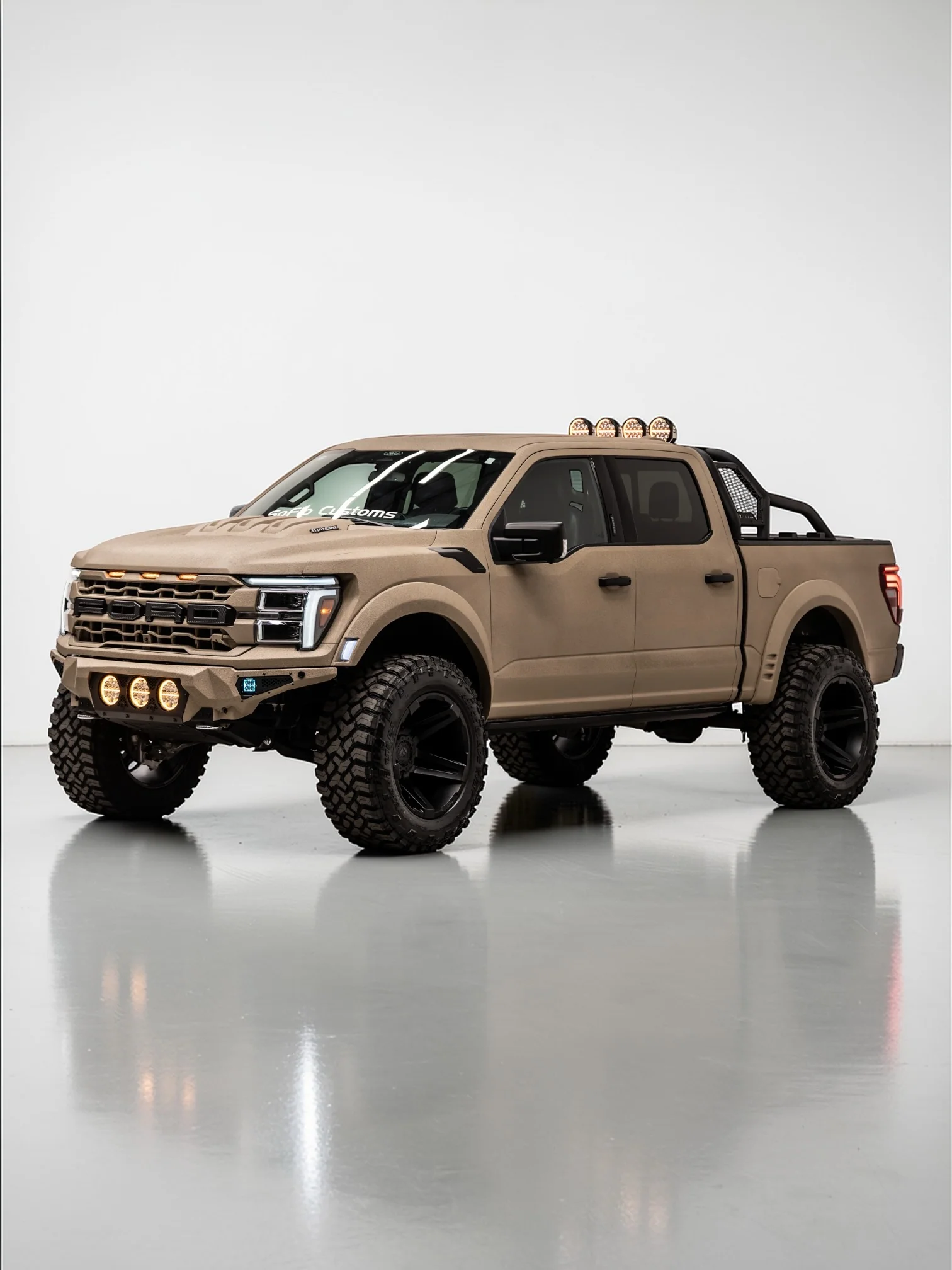 FORD F-150 2021-2026 BAJA STEEL BUMPER WITH 3 CENTER LED LIGHTS and Skid Plate F150 - Image 5