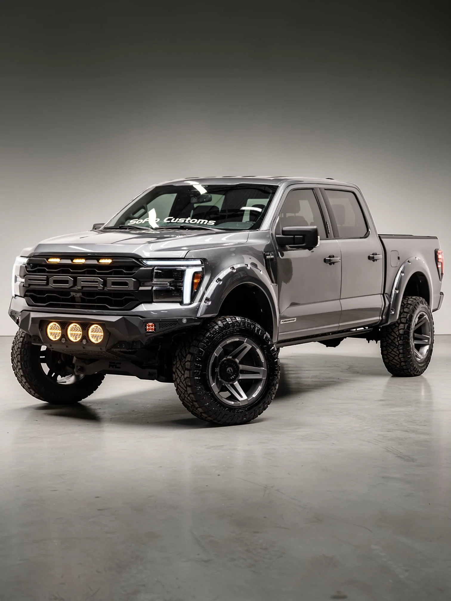 FORD F-150 2021-2026 BAJA STEEL BUMPER WITH 3 CENTER LED LIGHTS and Skid Plate F150 - Image 6