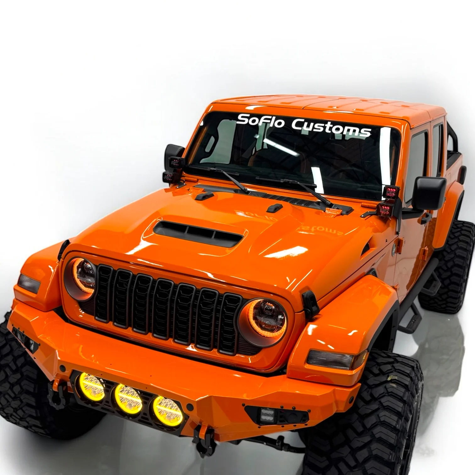 Jeep Gladiator Baja Steel Front Bumper with 3 LED Lights 2020-2025 - Image 2